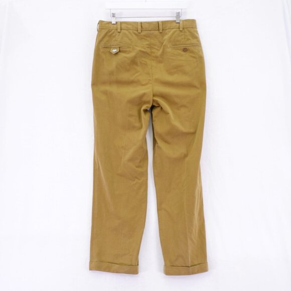 Brooks Brothers Country Club Light Brown Cotton Chino Pants 34 / 31 Mid Rise Ple - Picture 4 of 7